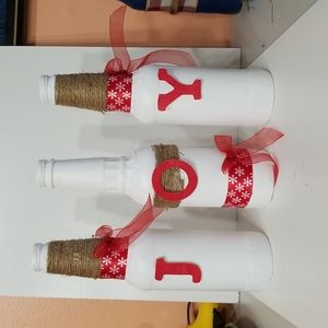 Handmade Holiday " Joy" Bottle Set